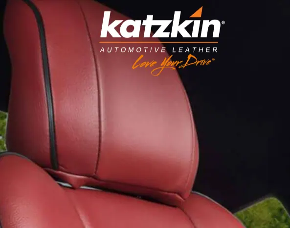 Katzkin red leather seat upholstery installed at Apogee Upholstery in Venice, FL