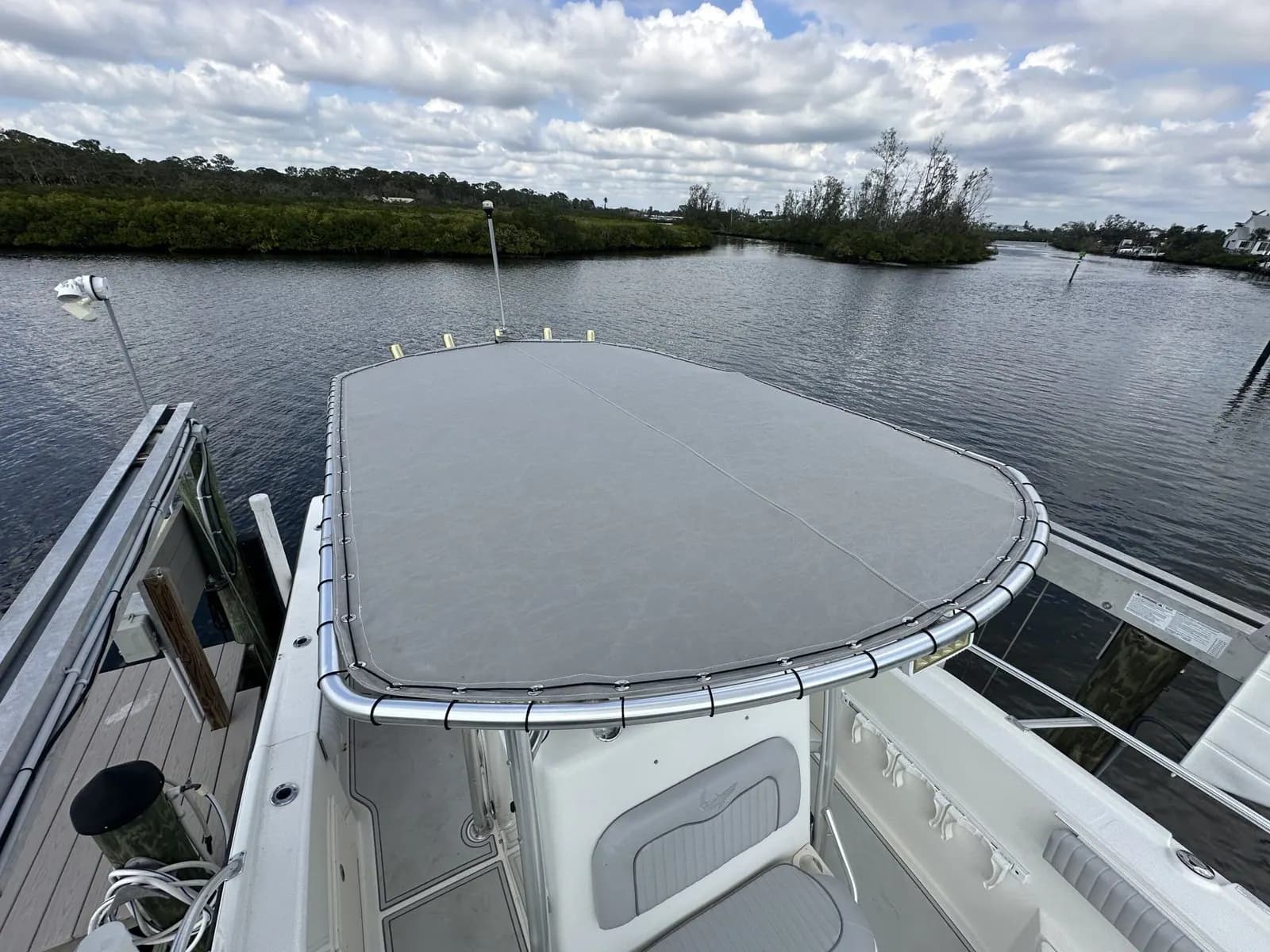 Top view of a replacement T-top canvas